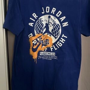Jordan Kids Blue and Orange Graphic Tee